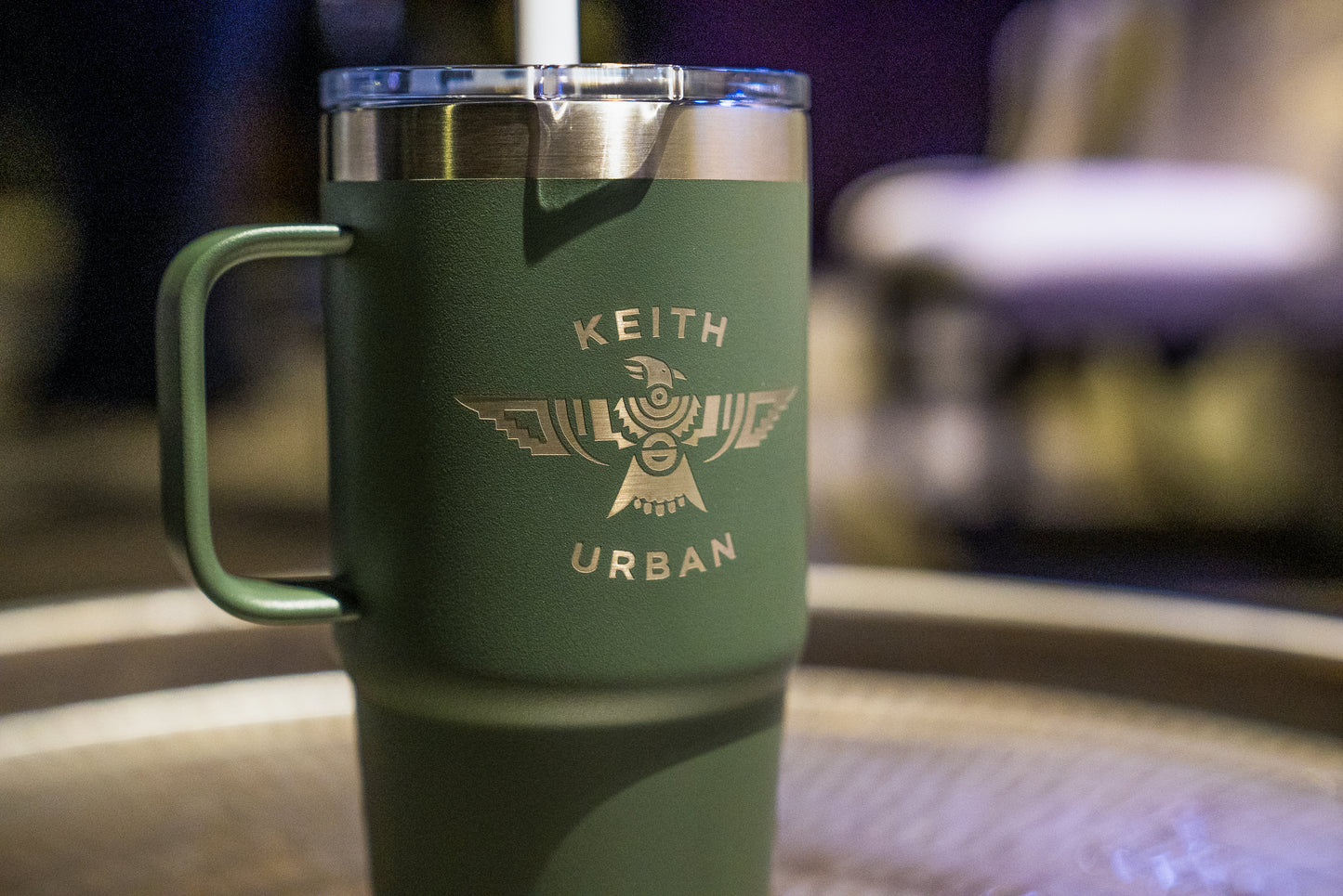 KU Phoenix Yeti Rambler 25oz Straw Mug in Camp Green