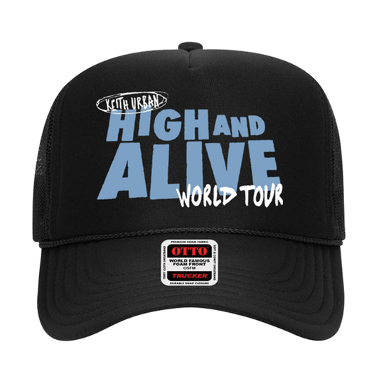 HIGH AND ALIVE WORLD TOUR Black Trucker Hat