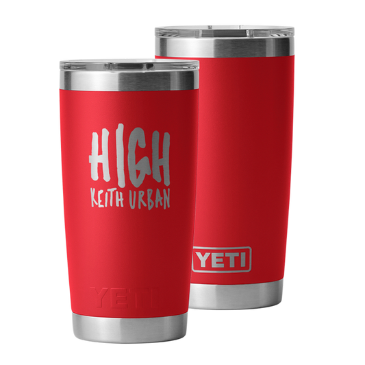 HIGH Yeti Rambler 20oz Tumbler in Rescue Red